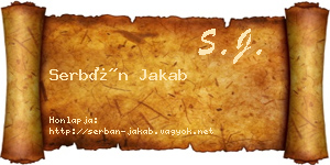 Serbán Jakab névjegykártya